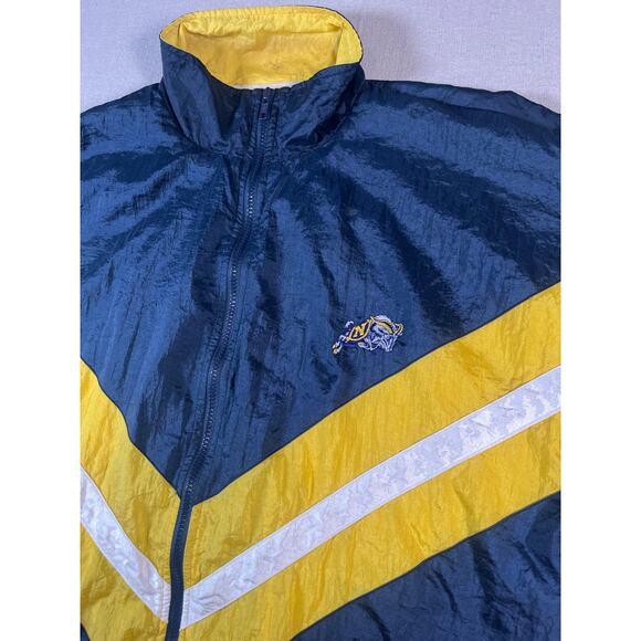 Vintage 90's Navy Midshipmen Full Zip Windbreaker Mens Size Medium - Picture 5 of 6